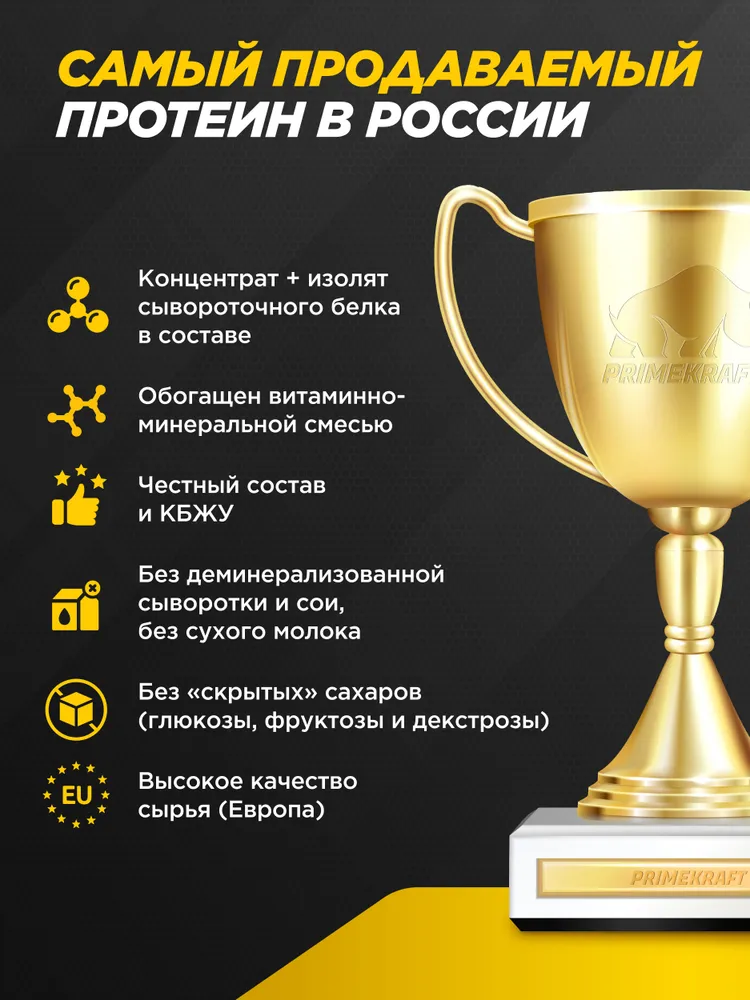 Primekraft Whey Protein, Протеин сывороточный со вкусом Молочный шоколад (Milk chocolate), банка 450 г / 15 порций