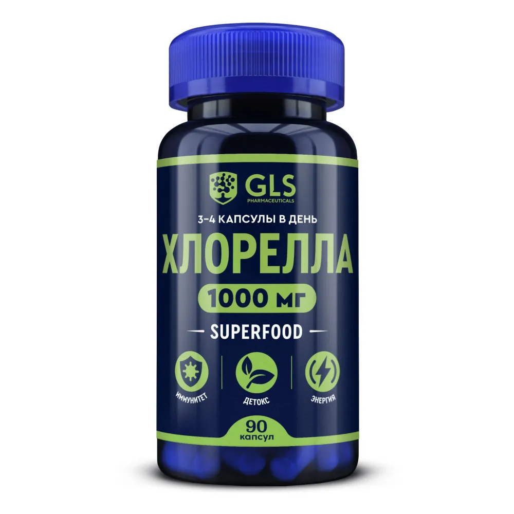 GLS Pharmaceuticals Хлорелла (Суперфуд / SUPERFOOD), энергия, детокс 