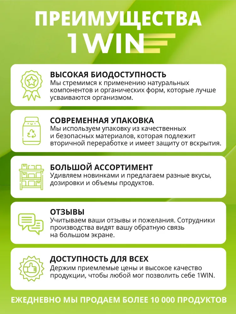1Win Пиколинат хрома 250 мкг, для похудения, уменьшения аппетита, снижения холестерина