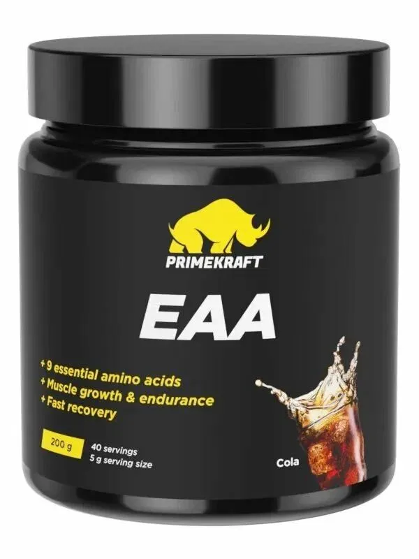 Primekraft Аминокислотный комплекс EAA со вкусом «Кола» (cola), 200 г / 40 порций