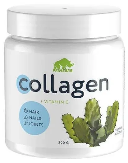 Primekraft Коллаген говяжий с витамином С со вкусом Тропический кактус (Tropical cactus), для кожи и волос, 200 г